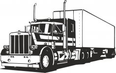 Vecteur de silhouette de camion