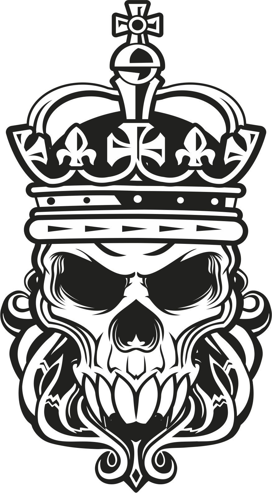 Download Skull King Vector Art Free Vector cdr Download - 3axis.co