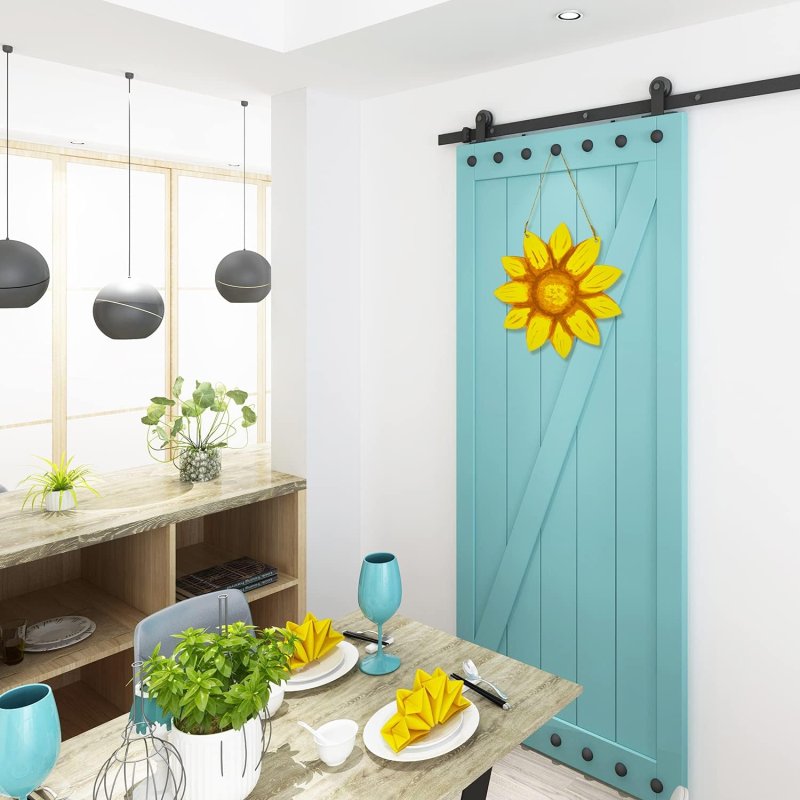 Laser Cut Wood Sunflower Cutout Sunflower Door Hanger