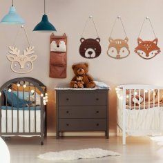 Laser Cut Wooden Forest Animals Wall Decoration