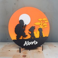 Laser Cut Dragon Ball Master Roshi Goku Krillin Wall Decor