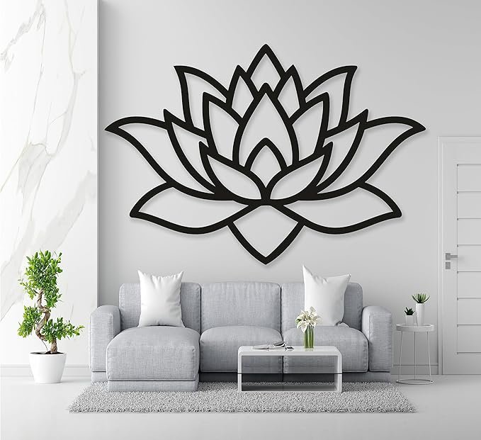 Laser Cut Lotus Flower Wall Art Yoga Wall Decor