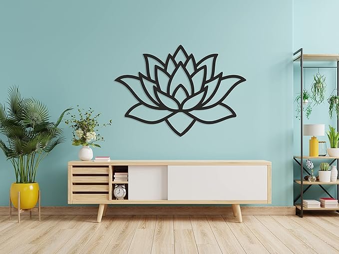 Laser Cut Lotus Flower Wall Art Yoga Wall Decor
