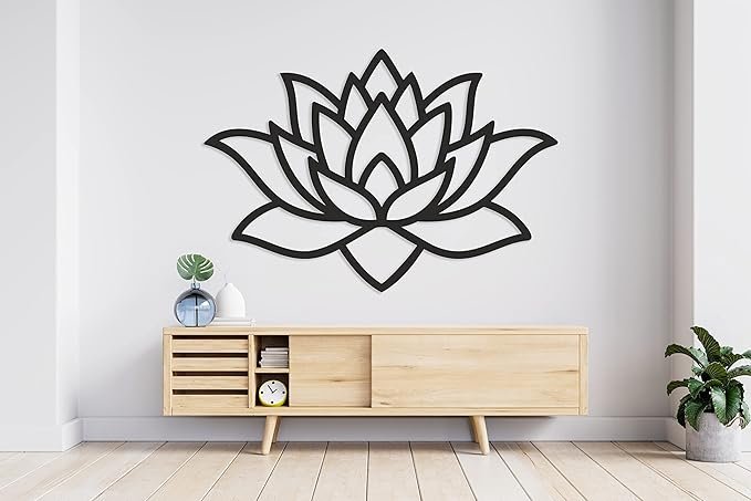 Laser Cut Lotus Flower Wall Art Yoga Wall Decor