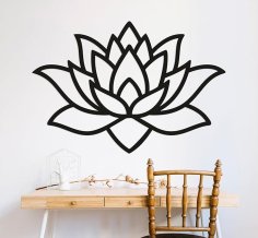 Laser Cut Lotus Flower Wall Art Yoga Wall Decor