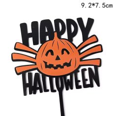 Laser Cut Happy Halloween Cake Topper Halloween Spooky Pumpkin Cake Decor