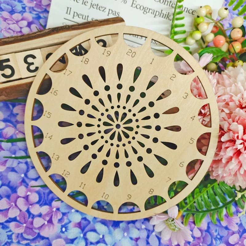 Laser Cut Wooden Thread Winding Plate Organizer for Embroidery Sewing Accessory