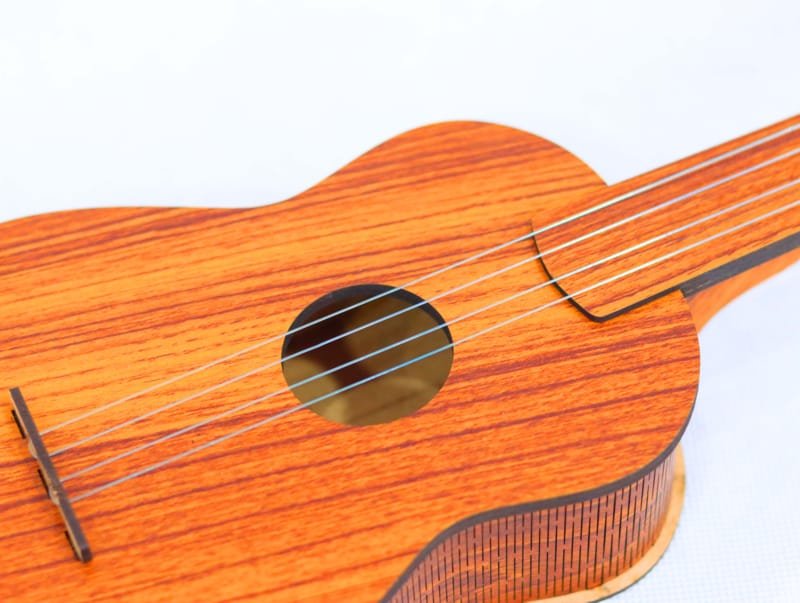 Laser Cut Rock Wooden Guitar Musical Instrument Toy, Guitar Toy For Boys