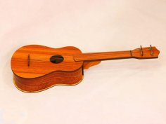 Laser Cut Rock Wooden Guitar Musical Instrument Toy, Guitar Toy For Boys