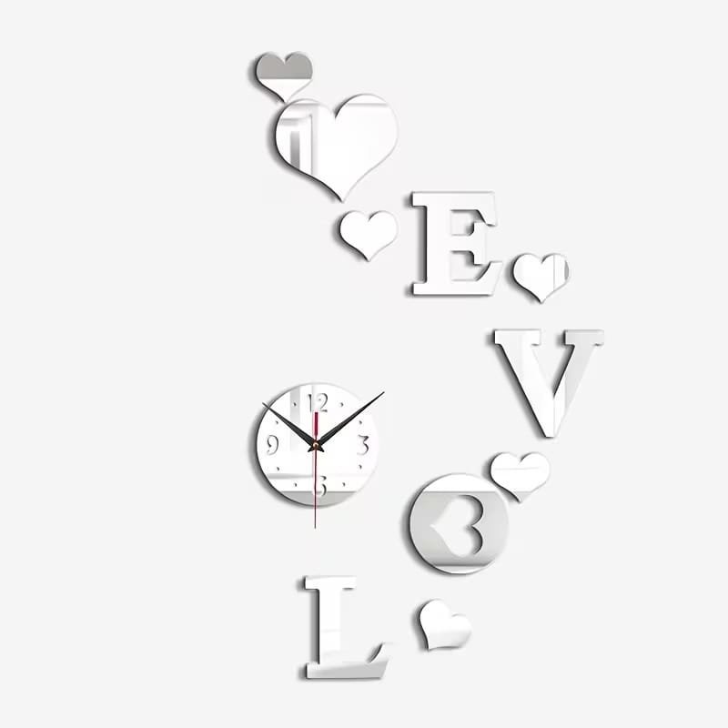 Laser Cut Acrylic DIY Love Wall Clock – Love Hearts Home Decoration Clock