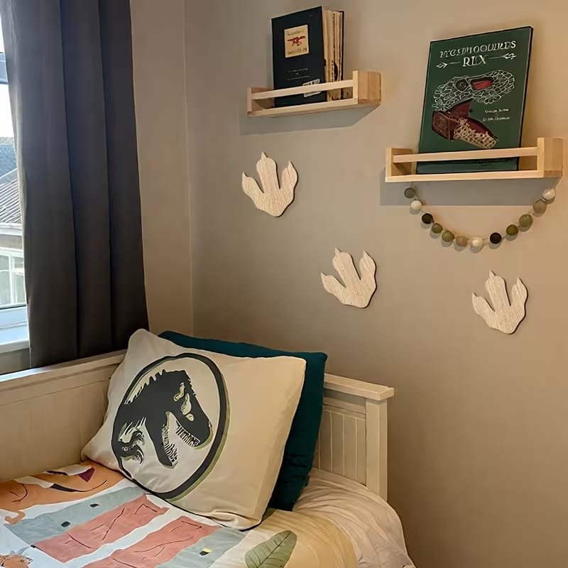 Laser Cut Wooden Dinosaur Footprints Dinosaur Wall Decor
