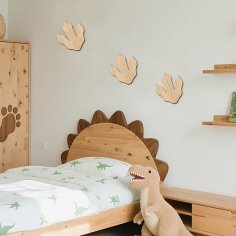 Laser Cut Wooden Dinosaur Footprints Dinosaur Wall Decor