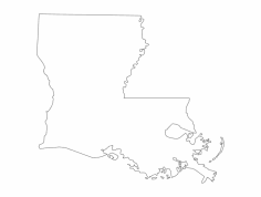 Mapa da Louisiana (LA) Arquivo dxf