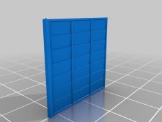 OO Gauge 6ft (1.8m) Wooden Fence Panel And Post 3D Printer Model