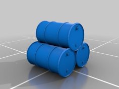 1-87 HO 55 Gallon Drums 3D Printer Model