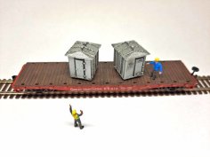 N Scale Modern Railroad Equipment Shed 3D Printer Model