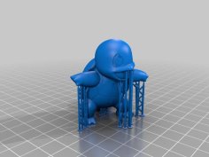 Squirtle Presupported 3D Printer Model