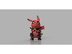 Deadpool Pikachu Multimaterial 3D Printer Model