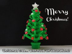 Mini Christmas Tree With Hook On Decorations! 3D Printer Model