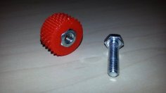 1″ Diameter Knurled Knob For 1/4×20 Nuts And Bolts 3D Printer Model