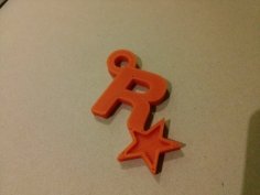 Rockstar Games Logo Keychain 3D Printer Model