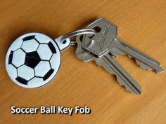 Soccer Ball / Football Key Fob 3D Printer Model