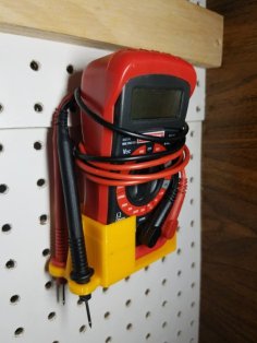 Multimeter Pegboard Holder 3D Printer Model