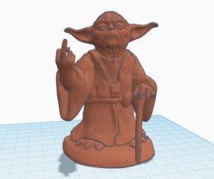 Middle Finger Yoda 3D Printer Model