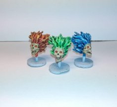 Flaming Skull – 28mm D&D Miniature 3D Printer Model