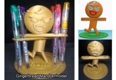 Gingerbread Man Penholder V2 (薑餅人筆架) 3D Printer Model