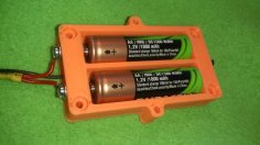 Battery Pack For 2xAA Batteries 3D Printer Model