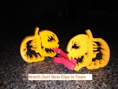 Pumpkin Jack O Lantern Clipz, Halloween Ready, Snack Ready, Flame On! 3D Printer Model