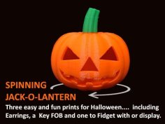 Spinning Jack-o-Lantern 3D Printer Model