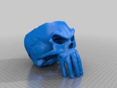 Punisher Style Fantasy Skull Bowl 3D Printer Model