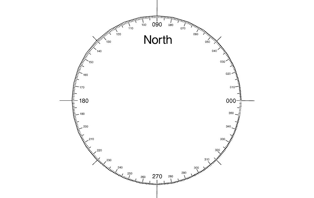North Arrow Compass 360 stopni plik dxf