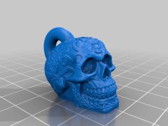 Celtic Skull Keychain 3D Printer Model