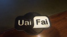 WiFi Sign (UAI FAI) Funny Sign 3D Printer Model