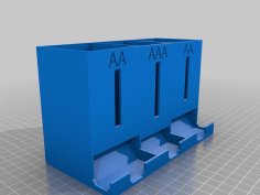 Battery Dispenser Triple : AA & AAA & AA 3D Printer Model