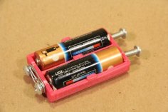 Simple Dual AA Battery Holder 3D Printer Model