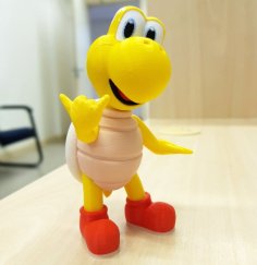 Koopa Troopa Red (Hang Loose Pose) From Mario Games – Multi-color 3D Printer Model