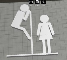 Toilet Sign 3D Printer Model