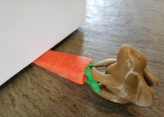 Bunny Rabbit Pulling Carrot Doorstop 3D Printer Model