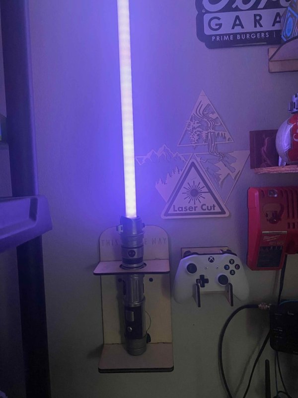 Laser Cut Star Wars Lightsaber Holder DXF File