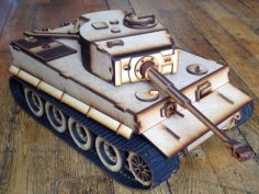 Laser Cut Tiger E Tank DXF File