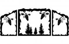 Fireplace Screen Design dxf File