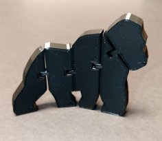 Flexi Articulated Gorilla 3D Printer Model