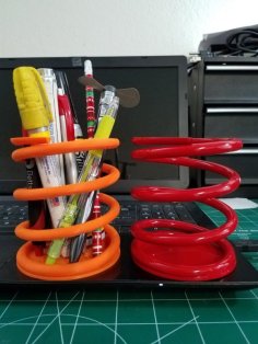 Coil Spring Pen Holder 3D Printer Model