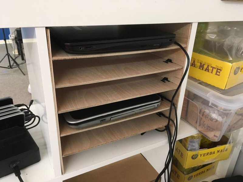 Laser Cut 6-Shelf Laptop and Cable Holder for IKEA KALLAX