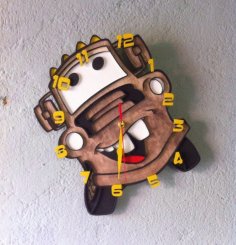 Laser Cut Tow Mater Wall Clock