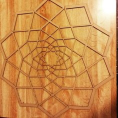 Laser Cut Double Pentagon Fractal